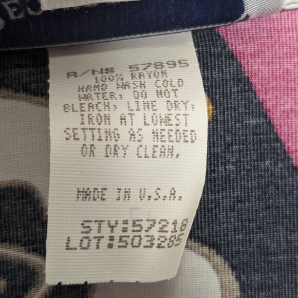 Vintage 80's Bright Geometric Pop Art Pattern Blazer Long Sleeve Pockets Floral - Picture 4 of 8